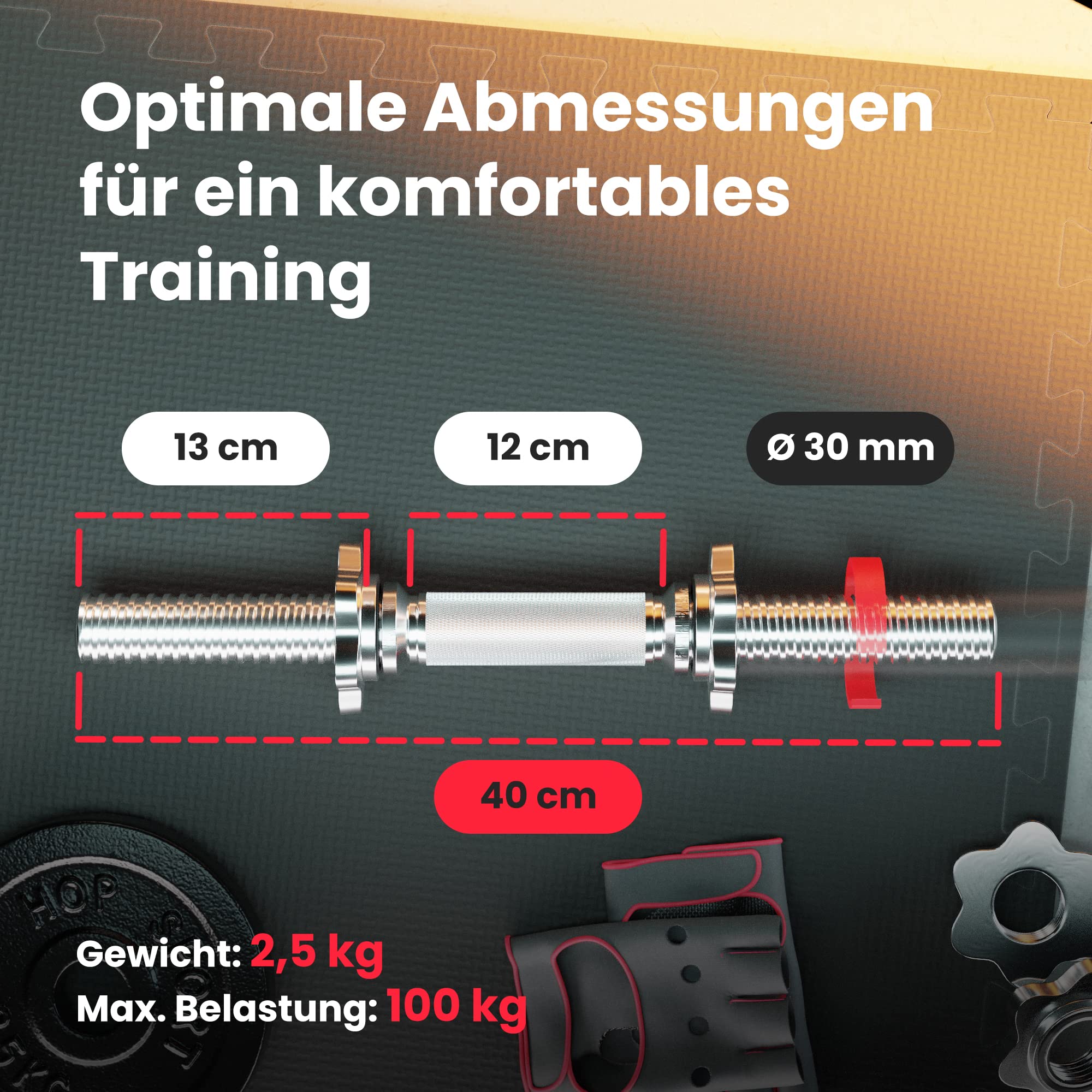 Hop-Sport Guss Hantelset mit Langhantelstange, Kurzhantelstangen und Gewichten, 1x Langhantel, 2x Kurzhantel, Set 39kg 59kg oder 79kg zur Auswahl (79kg)