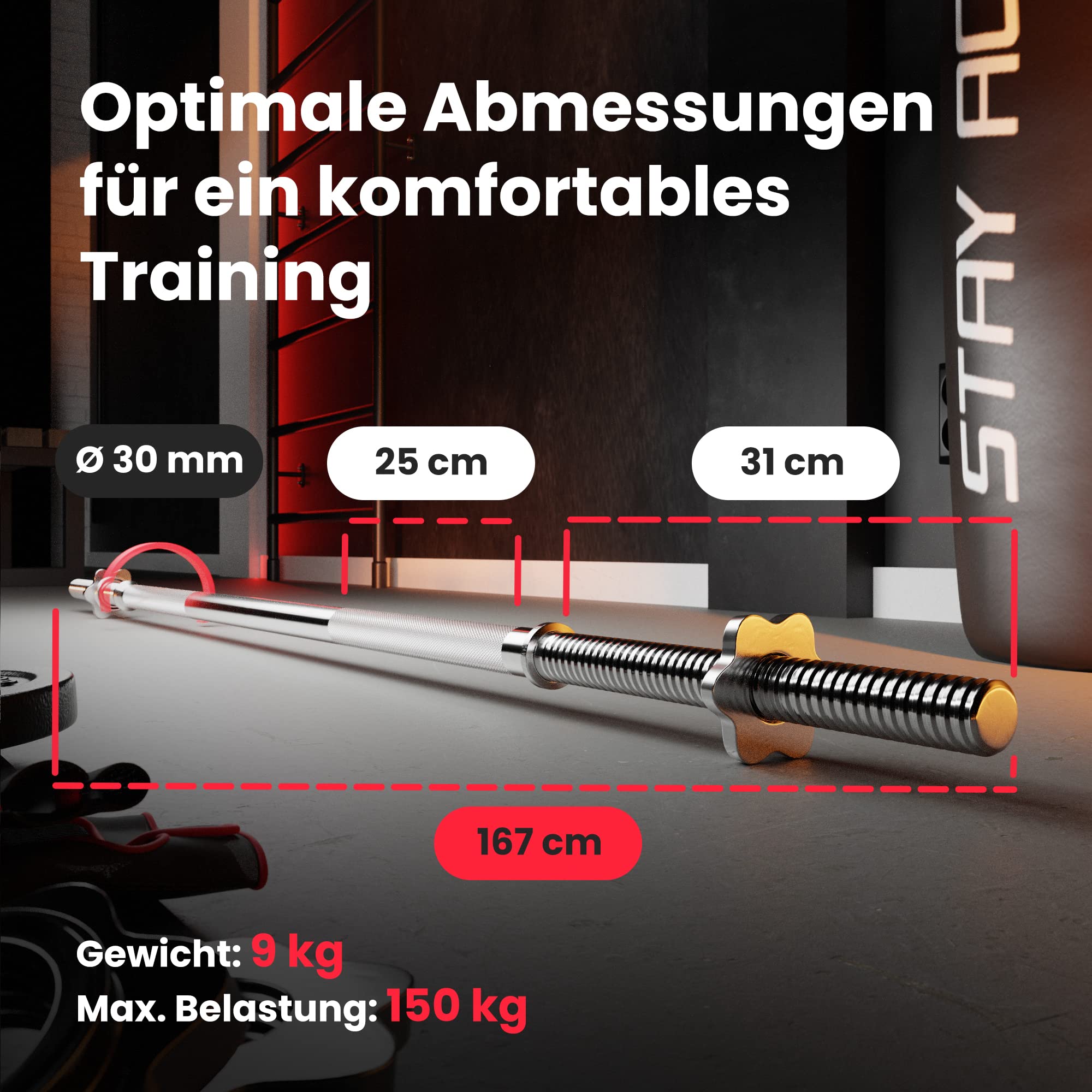 Hop-Sport Guss Hantelset mit Langhantelstange, Kurzhantelstangen und Gewichten, 1x Langhantel, 2x Kurzhantel, Set 39kg 59kg oder 79kg zur Auswahl (79kg)