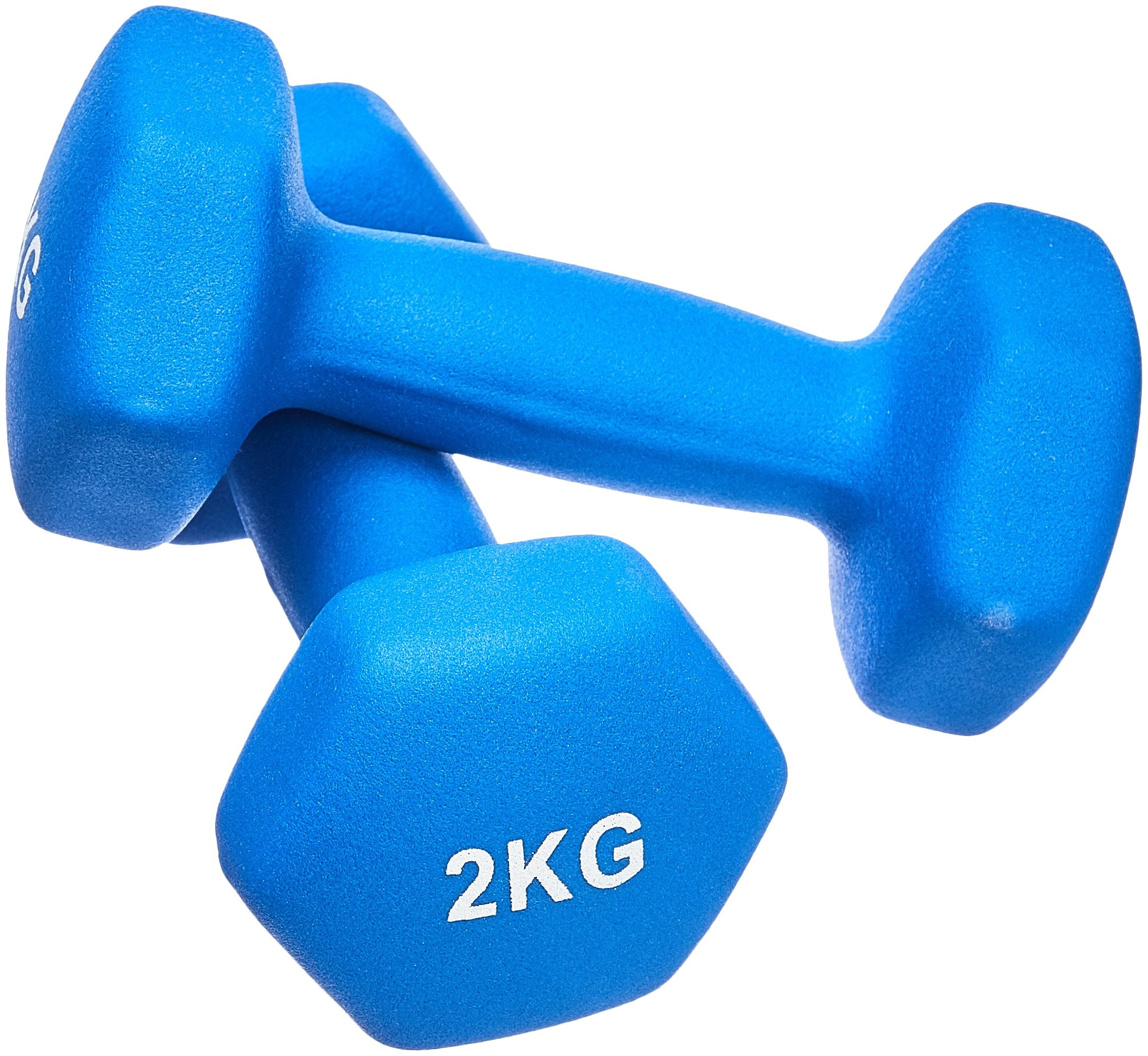 Amazon Basics Neopren Hanteln Gewichte, 2 kg, Blau